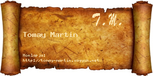 Tomay Martin névjegykártya