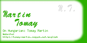 martin tomay business card